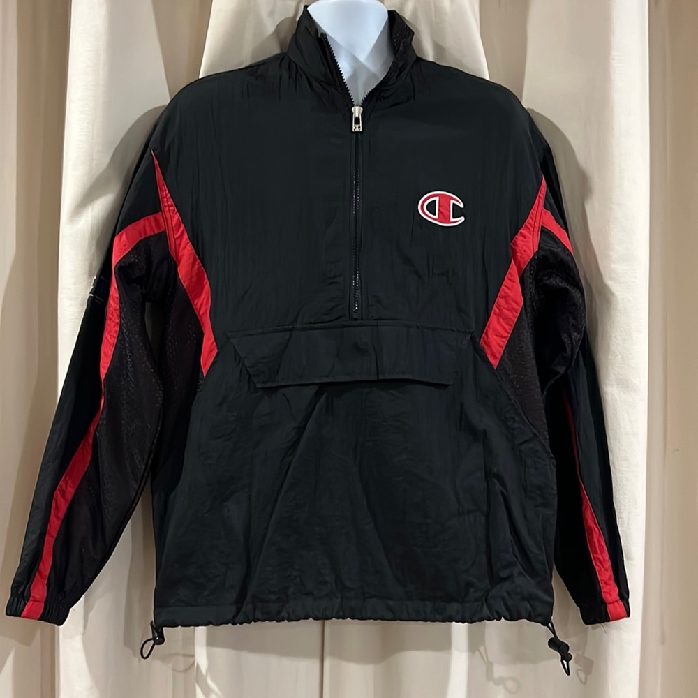 Vintage Champion 3/4 Zip Windbreaker Sz M